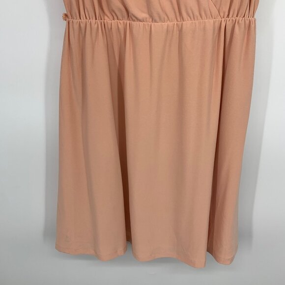 BCBGeneration Dress Pink V Neck Sleeveless Mini Jersey Romantic - Picture 6 of 12